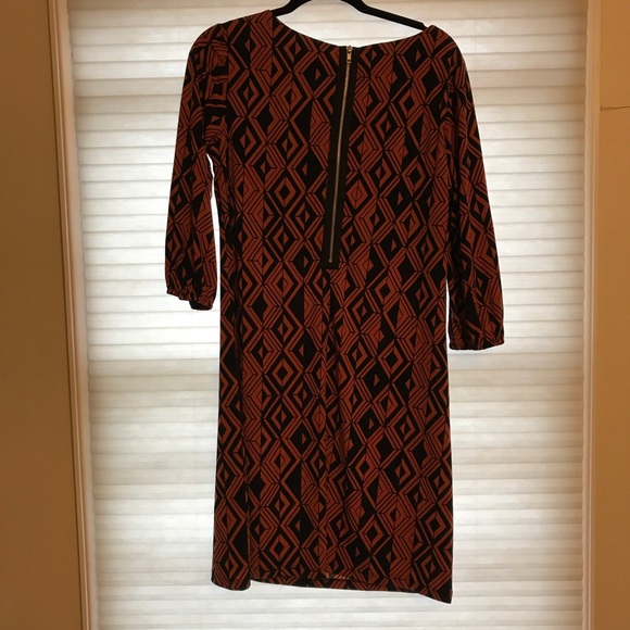 Orange patterned dress by Kenar. Size 14 - Picture 2 of 3